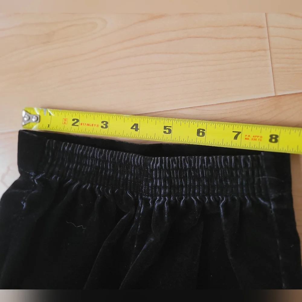 Vintage 1990s special occasion black velvet 2-piece suiting vest and dress pants - Picture 10 of 12